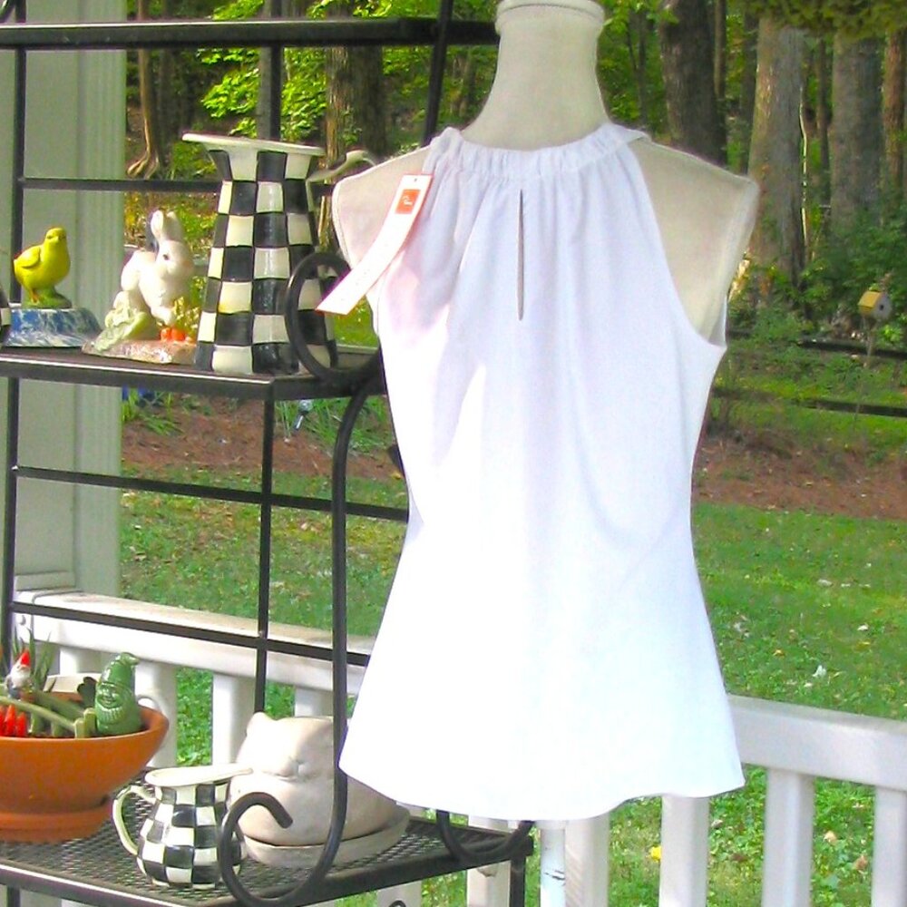 NWT Jude Connally Claire top shirt sleeveless pullover soft style Small luxury - Picture 5 of 7